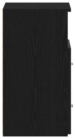 Armário de Canto vidaXL Preto Carvalho 50x32x60cm Madeira Revestida