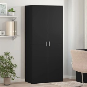 vidaXL Armário para sapatos 80x39x178 cm contraplacado preto