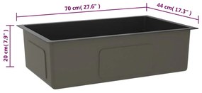 Lava-louça de cozinha artesanal aço inoxidável preto