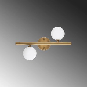 Candeeiro de Parede Domino – Dourado – 40 x 12 x 26 cm