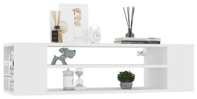 Móvel de TV para parede 100x30x26,5 cm contraplacado branco