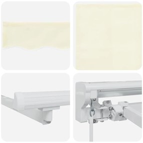 Toldo Retrátil Creme Branco Castanho 400 x 200 cm