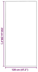 Capacho Retangular Antracite 120x250 cm