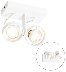 Foco moderno branco 2 luzes - Master 50 Moderno