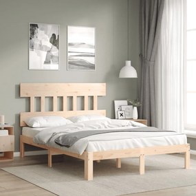 Cama sem colchão 140x200 cm madeira de pinho maciça