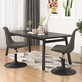vidaXL Cadeiras de jantar giratórias 2 pcs veludo cinzento-escuro