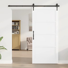 Porta Deslizante vidaXL com Conjunto de Acessórios Branca 93x202 cm Ma
