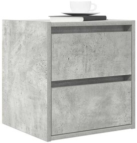 Mesa de cabeceira de parede 38x34x40 cm cinza cimento