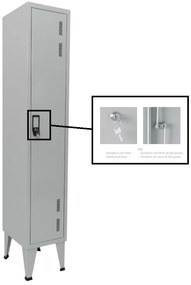 Cacifos Metálicos Simples 1 Cacifo - (1700x300x500mm) Chave