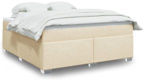 Cama com molas/colchão 180x200 cm tecido cor creme