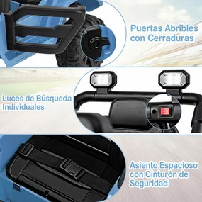 Veículo Elétrico para Crianças 2 a 5 anos, 99 x 62 x 62 cm, Com Comando à Distância, Azul