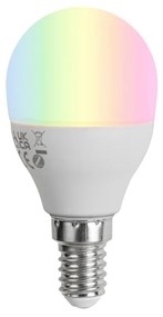 Lâmpada LED inteligente E14 regulável G45 4,9W 470lm 2700K-6500K