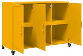 Aparador 100,5x39x72 cm aço amarelo mostarda