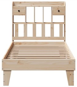 Cama sem colchão 75x190 cm madeira de pinho maciça