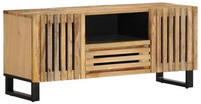 vidaXL Móvel TV 100x34x46 cm madeira de mangueira áspera maciça