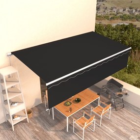 Toldo retrátil manual com estore 6x3 m antracite