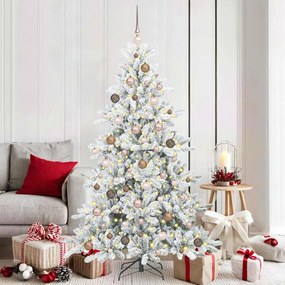 vidaXL Árvore de Natal Articulada Artificial com 300 LEDs 180 cm PVC