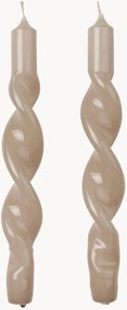 Velas de jantar artesanais Twist, conjunto de 2