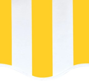 Tecido de substituição para toldo 5x3,5 m amarelo e branco