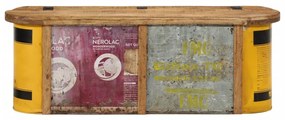 Banco arrumação/aparador 120x30x40 cm madeira recuperada maciça