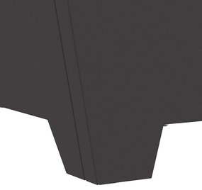 Fogueira Quadrada vidaXL Preta 60x60x30 cm em Aço