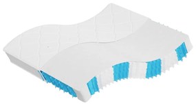 vidaXL Colchão de molas ensacadas médio firme 160x200 cm super king