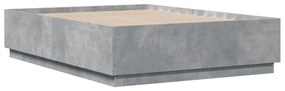 Estrutura de cama 120x190 cm derivados de madeira cinza cimento