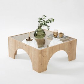 Mesa de Café Seine - Carvalho Transparente - 80x35x80cm