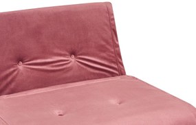 Sofá-cama de 2 lugares em veludo rosa VESTFOLD Beliani