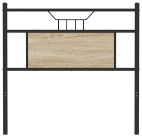 Cabeceira de cama 75cm derivados de madeira/aço carvalho sonoma