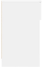 Mesas de cabeceira com gaveta 2 pcs 20x36x60 cm branco