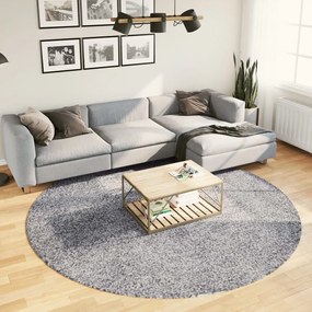 Tapete shaggy de pelo alto PAMPLONA Ø 240 cm azul