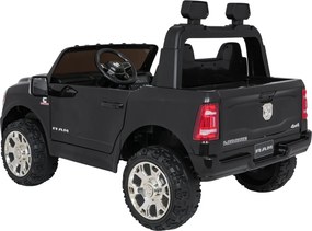 Jipe elétrico para Crianças 24V RAM 3500 Rodas de espuma EVA, assento Couro ecológico Preto
