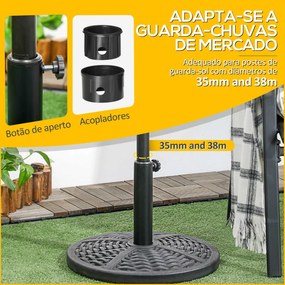 Base de Chapéu de Sol Redonda Suporte para Chapéu de Sol Preenchido de