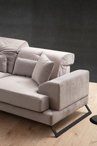 ****  
Sofá de Canto Frido – Cinzento Claro – 190 cm x 304 cm

**
