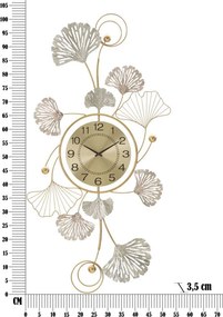 DECORAÇÃO DE PAREDE COM RELÓGIO 52,5X3,5X102 CM MULTICOLORIDO