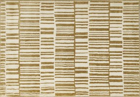 Tapete Sala de Estar 170x120 cm Tapete Lavável na Máquina de Lavar Pelo Curto Estilo Moderno Creme