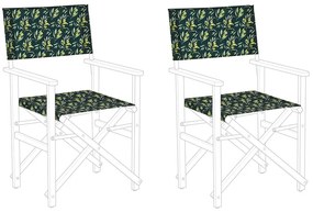 Conjunto de 2 capas verde escuro motivo oliveira para cadeiras CINE Beliani