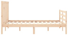 Cama sem colchão 140x200 cm madeira de pinho maciça