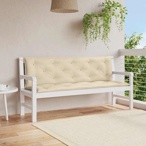 Almofadão p/ banco de jardim 150x(50+50)x7cm tecido oxford bege