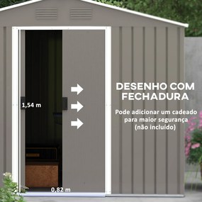 Abrigo de Jardim – Dijon – 236x174x190cm – Estrutura Aço Galvanizado –