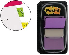 Bandas Separadoras Post-it Index 3m, 25,4x43,1 mm Violeta Dispensador de 50 Unidades