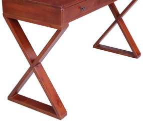 Secretária 115x47x77 cm madeira de mogno maciça castanho