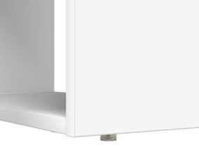 Mesa com Armazenamento Branca 113x54x120 cm Madeira Derivada