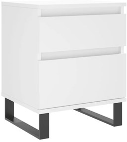 Mesas de cabeceira 2pcs 40x35x50 cm derivados de madeira branco