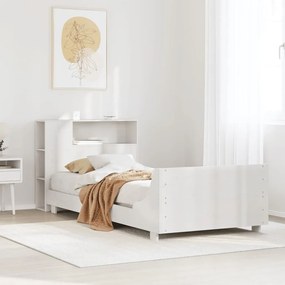 vidaXL Cama sem colchão 90x200 cm madeira de pinho maciça branco
