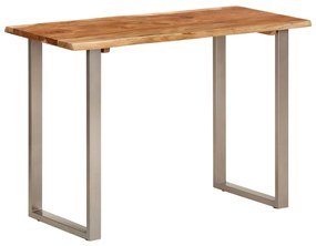 Mesa de jantar 110x50x76 cm madeira de acácia maciça