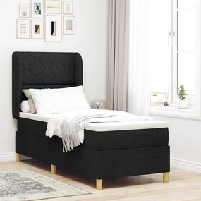Cama Box Spring com Colchão vidaXL Preta 80x200 cm Tecido