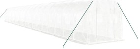 Estufa com estrutura de aço 40 m² 20x2x2 m branco