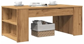 Mesa centro 102x55x42cm derivados de madeira carvalho artisiano